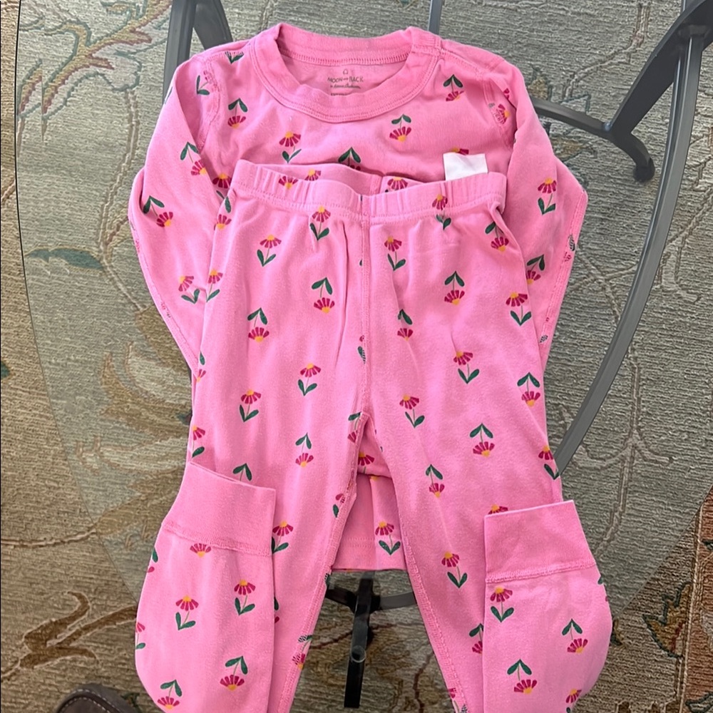Hanna Andersson Pink Floral Kids Pajamas
